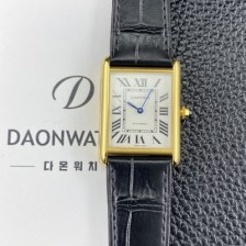 SA급 까르띠에 남성용 2025신상! 탱크 루이스 18K 옐우골드 38.1mm 악어가죽 오토매틱 무브먼트 화이트 다이얼 car69385 xx