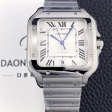 SA급 까르띠에 남성용 산토스 드 까르띠에 워치 WSSA0018 라지 39.8mm 오토매틱 9015 무브먼트 화이트 다이얼 car69388 xx