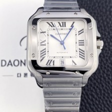 SA급 까르띠에 남성용 산토스 드 까르띠에 워치 WSSA0018 라지 39.8mm 오토매틱 9015 무브먼트 화이트 다이얼 car69388 xx