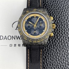 SA급 로렉스남성용 데이토나 DIW 포지드카본 커스텀 40미리 크로노그래프 오토매틱 Cal.4130 무브먼트 블랙 다이얼 rol5647 xx