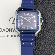 SA급 까르띠에 남성용 산토스 드 까르띠에 워치 WSSA0048 라지 39.8mm 오토매틱 9015 무브먼트 블루 다이얼 car69400 xx