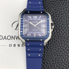 SA급 까르띠에 남성용 산토스 드 까르띠에 워치 WSSA0048 라지 39.8mm 오토매틱 9015 무브먼트 블루 다이얼 car69400 xx