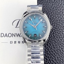 SA급 오메가 남성용 씨마스터 220.10.38.20.03.005 아쿠아 테라 150M 마스터 38mm 크로노미터 오토매틱 Cal.8800타입 터쿼이즈 다이얼 omg0268 xx