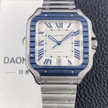 SA급 까르띠에 남성용 산토스 드 까르띠에 워치 WSSA0047 라지 39.8mm 오토매틱 9015 무브먼트 실버 다이얼 car69392 xx