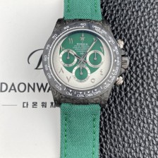 SA급 로렉스남성용 데이토나 DIW 포지드카본 커스텀 40미리 크로노그래프 오토매틱 Cal.4130 무브먼트 그린 다이얼 rol5650 xx