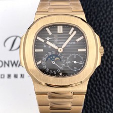 SA급 파텍필립 남성용 하이엔드 노틸러스 5712/1R-001 문페이즈 오토매틱 Cal.240 PS 타입 40mm 메탈줄 브라운 다이얼 pat2283 xx