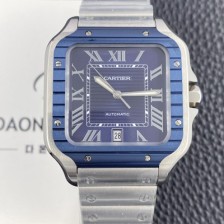 SA급 까르띠에 남성용 산토스 드 까르띠에 워치 WSSA0048 라지 39.8mm 오토매틱 9015 무브먼트 블루 다이얼 car69393 xx