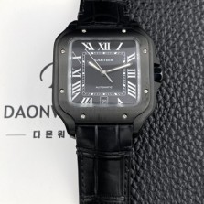 SA급 까르띠에 남성용 산토스 드 까르띠에 워치 WSSA0039 라지 39.8mm 오토매틱 9015 무브먼트 블랙 다이얼 car69394 xx