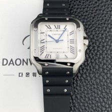 SA급 까르띠에 남성용 산토스 드 까르띠에 워치 WSSA0018 라지 39.8mm 오토매틱 9015 무브먼트 화이트 다이얼 car69396 xx