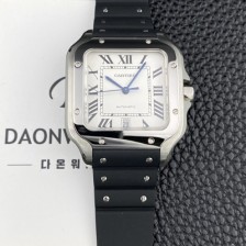 SA급 까르띠에 남성용 산토스 드 까르띠에 워치 WSSA0018 라지 39.8mm 오토매틱 9015 무브먼트 화이트 다이얼 car69396 xx