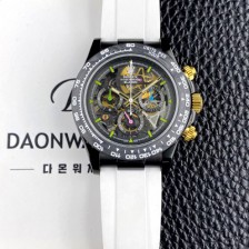 SA급 로렉스남성용 하이엔드 데이토나 카본 베젤 40mm 크로노그래프 오토매틱 Cal.4130 무브먼트 스켈레톤 다이얼 rol5664 xx