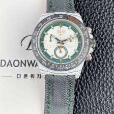 SA급 로렉스남성용 데이토나 DIW 포지드카본 커스텀 40미리 크로노그래프 오토매틱 Cal.4130 무브먼트 그린 화이트 다이얼 rol5654 xx