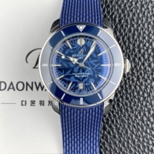 SA급 브라이틀링 남성용 슈퍼오션 해리티지 42mm 세라믹 베젤 오토매틱 B31타입 블루 다이얼 bre6076 xx