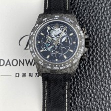 SA급 로렉스남성용 데이토나 DIW 포지드카본 커스텀 40미리 크로노그래프 오토매틱 Cal.4130 무브먼트 블랙 다이얼 rol5645 xx