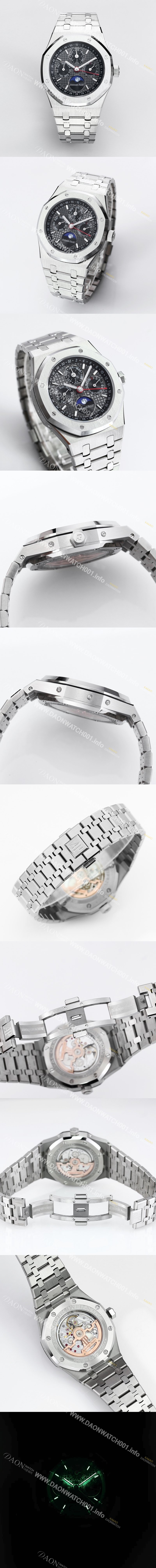 SA급 오데마피게 남성용 로얄오크 26574 퍼페츄얼 캘린더 문페이즈 41mm 다크 그레이 다이얼 신형 5134 오토매틱 무브먼트 AUD4206 xx