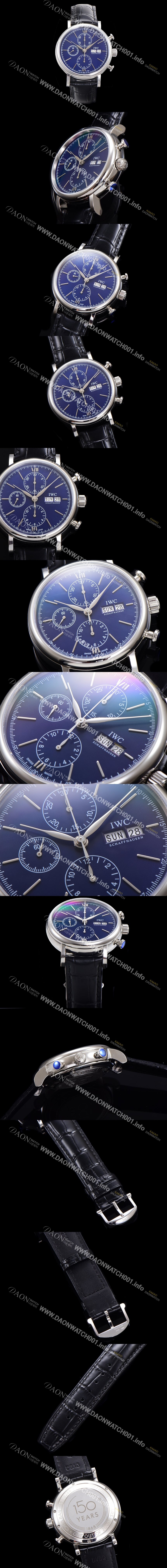 SA급 아이더블유씨 남성용 포르토피노 IW391023 오토매틱 무브먼트 42미리 블루 다이얼 IWC71015 xx