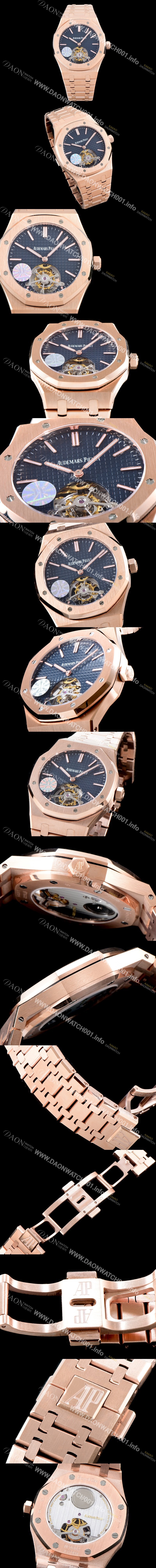 SA급 오데마피게 남성용 로얄오크 26510OR.OO.1220OR.01 뚜르비용 한정판 신제품!! 투어빌론 씬-엑스트라 UP!!블랙 와플 다이얼 니켈도금된 세귤 리얼 아시안 투어빌론 탑재 AUD0100 xx