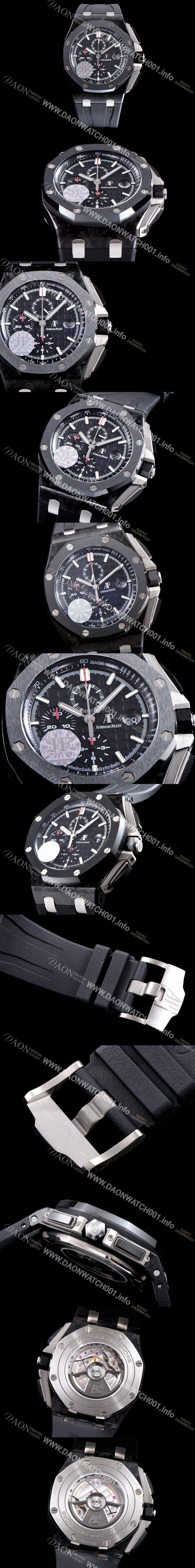 SA급 오데마피게 남성용 NEW MOVT UP!! 로얄오크 오프쇼어 26400AU.OO.A002CA.01 포지드 카본 에디션 블랙 세라믹 베젤 크로노그래프 블랙 와플 다이얼 오토매틱 무브먼트 AUD0200 xx