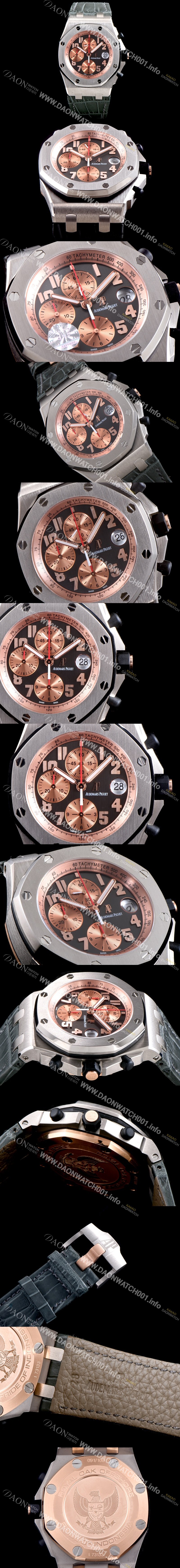 SA급 오데마피게 남성용 로얄오크 오프쇼어 26179IR.OO.A005CR.01 샴페인 에디션!! 크로노그래프 샴페인&브라운 와플 다이얼 오토매틱 무브먼트 AUD0213 xx