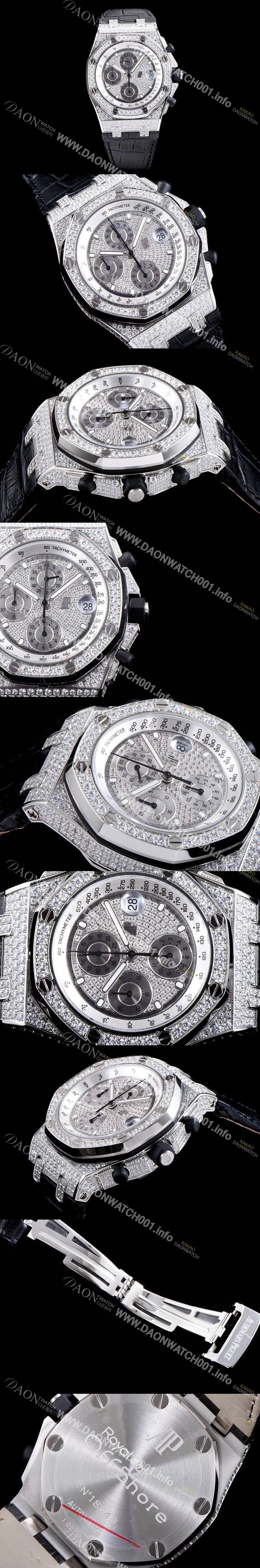 SA급 오데마피게 남성용 로얄오크 오프쇼어 26067BC.ZZ.D002CR.01 크로노그래프 럭셔리다이아 풀페이버 다이아몬드 다이얼 오토매틱 무브먼트 AUD0401 xx