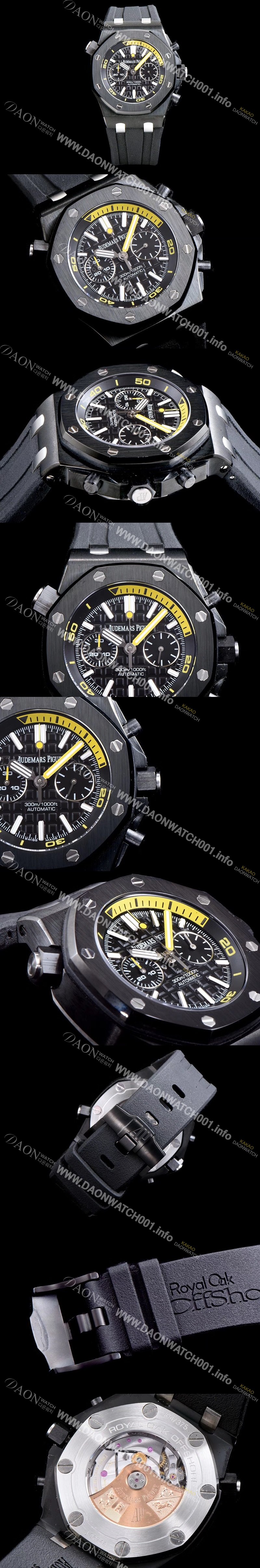 SA급 오데마피게 남성용 로얄오크 오프쇼어 다이버 26703ST.OO.A027CA.01 1:1 베스트 에디션 크로노그래프 블랙 러버 스트랩 오토매틱 무브먼트 AUD0220 xx