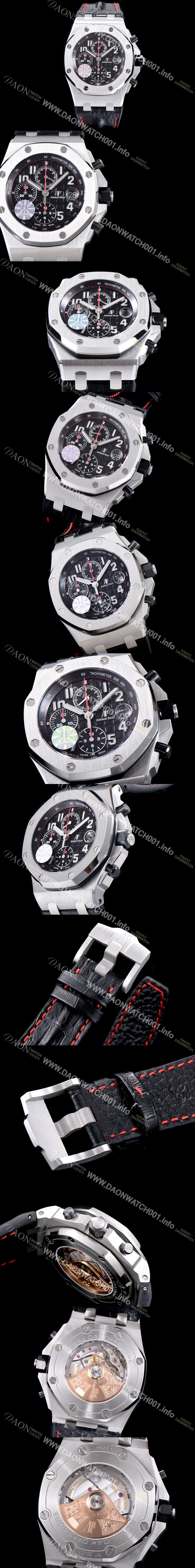 SA급 오데마피게 남성용 VIP 모델!! 로얄오크 오프쇼어 26470ST.OO.A101CR.01 크로노그래프 블랙 와플 다이얼 오토매틱 무브먼트 AUD0200 xx