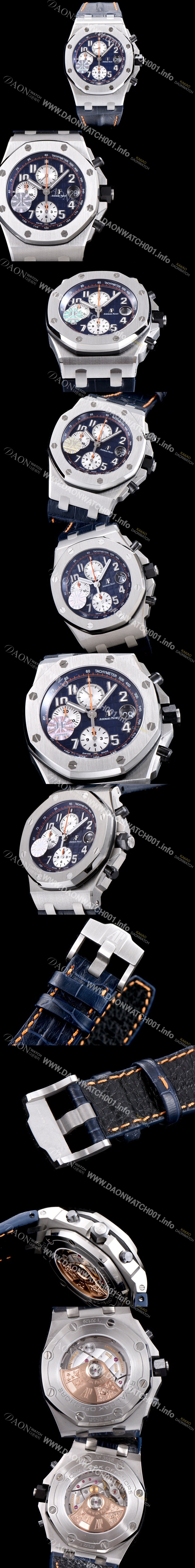 SA급 오데마피게 남성용 NEW MOVT UP!! 로얄오크 오프쇼어 26470ST.OO.A027CA.01 블루 테마 에디션 크로노그래프 블루 와플 다이얼 오토매틱 무브먼트 AUD0201 xx