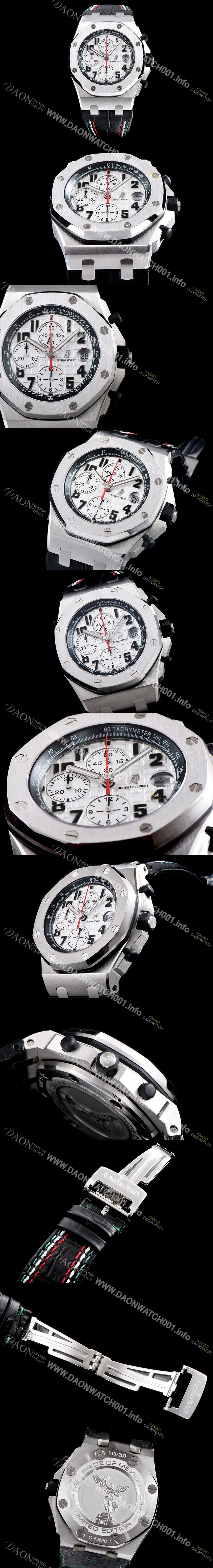 SA급 오데마피게 남성용 로얄오크 오프쇼어 26170ST.OO.D305CR.01 블랙 테마 에디션!!크로노그래프 화이트 와플 다이얼 오토매틱 무브먼트 AUD0250 xx