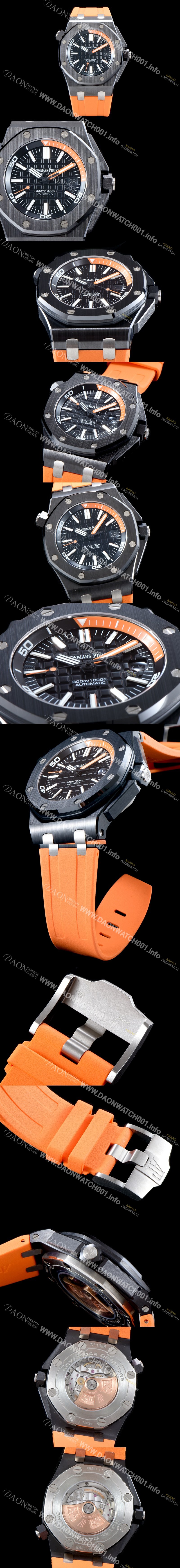 SA급 오데마피게 남성용 로얄오크 오프쇼어 15707CE.OO.A002CA.01 블랙 다이얼 오토매틱 무브먼트 AUD0450 xx