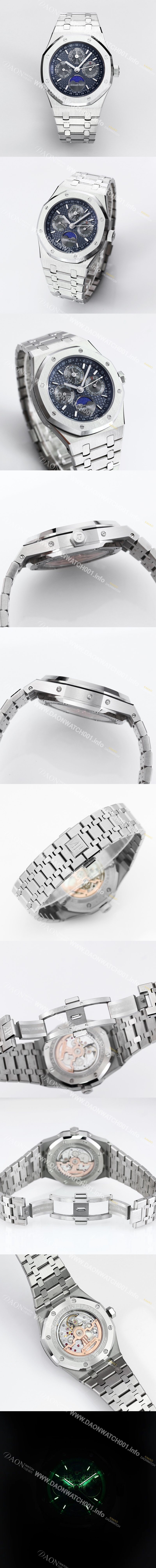 SA급 오데마피게 남성용 로얄오크 26574 퍼페츄얼 캘린더 문페이즈 41mm 다크 블루 다이얼 신형 5134 오토매틱 무브먼 AUD4204 xx