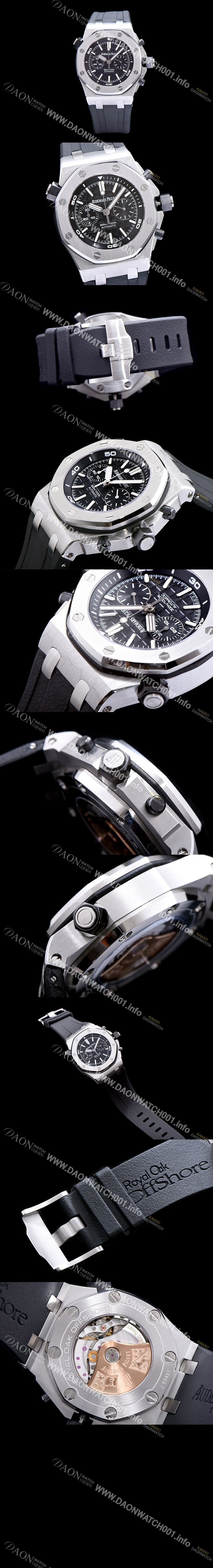 SA급 오데마피게 남성용 로얄오크 오프쇼어 크로노그래프 블랙 다이얼 오토매틱 무브먼트 AUD0450 xx