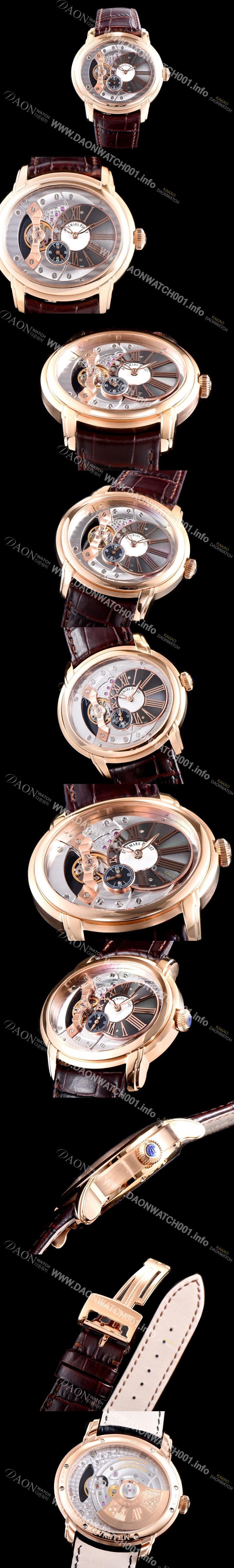 SA급 오데마피게 남성용 밀레어리 최신형 업그레이드 모델 15350OR.OO.D093CR.01 18K 로즈골드 칼리버 4101 실버 스켈레톤 다이얼 오토매틱 무브먼트 AUD0100 xx