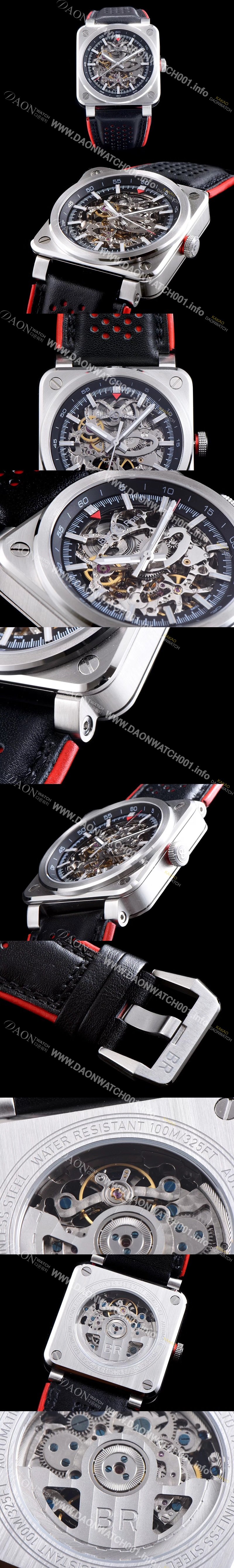 SA급 벨엔로즈 남성용 인스트루먼트BR 03-94 AEROGT 스켈레톤 다이얼 오토매틱 무브먼트 BEL4230 xx