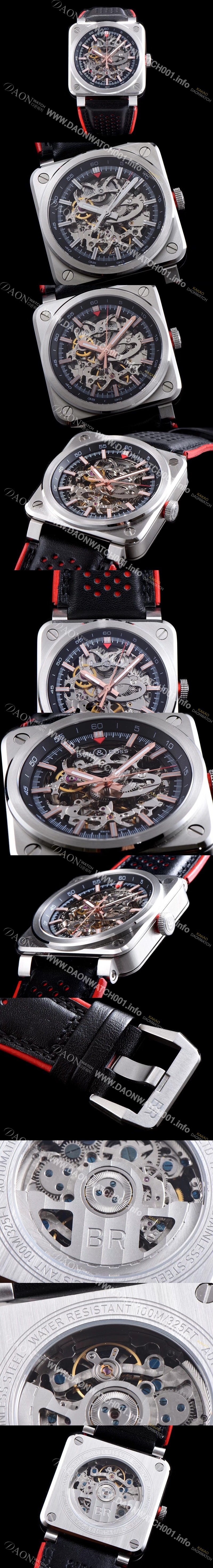 SA급 벨엔로즈 남성용 인스트루먼트BR 03-92 AEROGT 스켈레톤 다이얼 오토매틱 무브먼트 BEL4233 xx