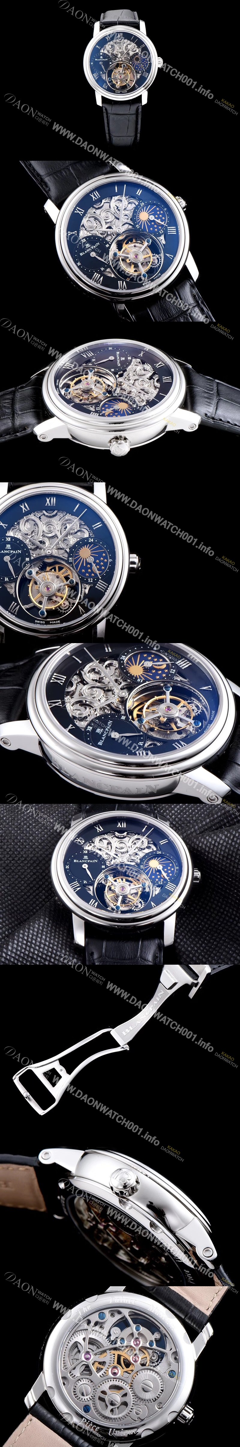 SA급 블랑팡 남성용 VIP타입 리얼 뚜르비용 블랙 다이얼 투어빌론 무브먼트 BLA4210 xx