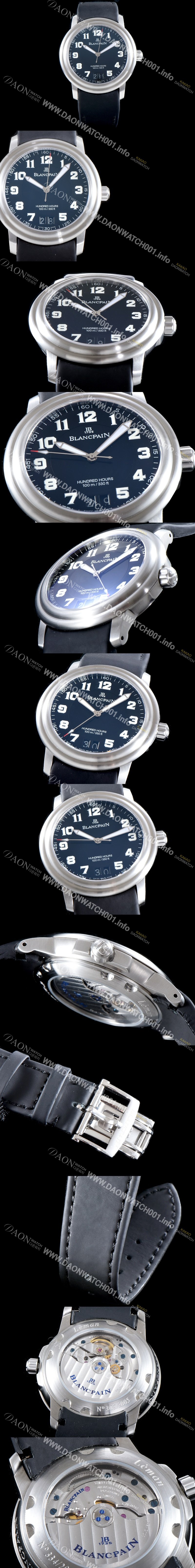 SA급 블랑팡 남성용 레만 2150-1130m-63 더블 윈도 빅데이트 40MM UP!! 블랙 밀리터리 다이얼 Cal.6950 오토매틱 무브먼트 BLA4201 xx