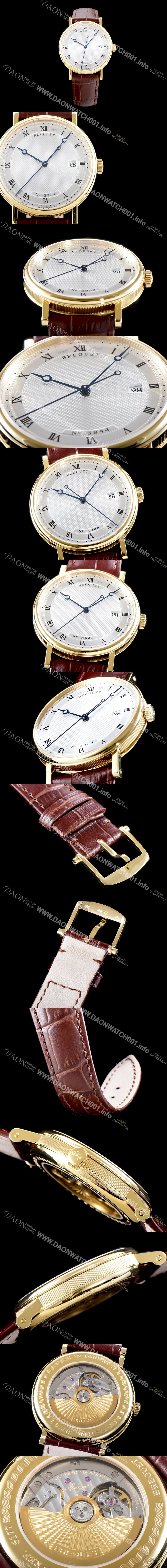 SA급 브레게 남성용 인기제품 클래식 5177BR/15/9V6 38mm 오토매틱 신제품!! 18K 옐로우골드 실버 길로쉐 패턴 다이얼 오토매틱 무브먼트 BRG0413 xx