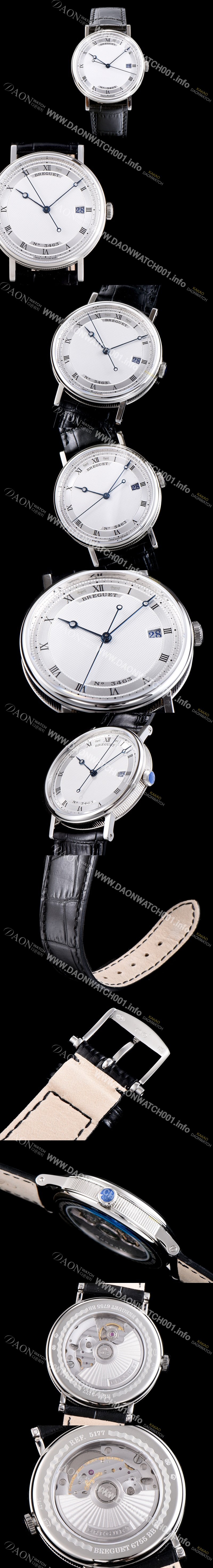 SA급 브레게 남성용 클래식 No.3463 최신버전 업그레이드형 5177BB/15/9V6 실버 텍스쳐드 다이얼 오토매틱 무브먼트 BRG0440 xx