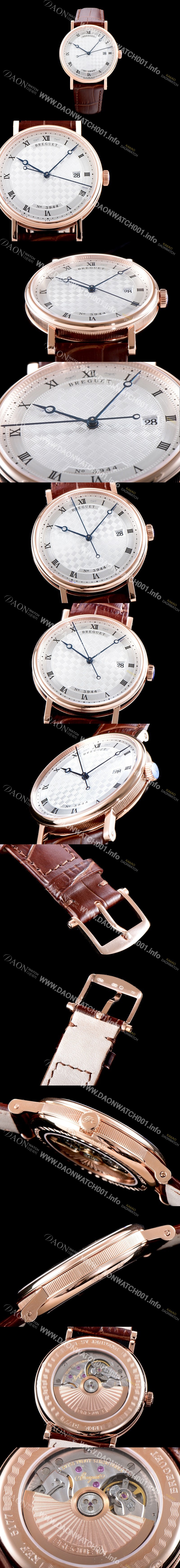 SA급 브레게 남성용 인기제품 클래식 5177BR/12/9V6 38mm 오토매틱 신제품!! 18K 로즈골드 실버 길로쉐 패턴 다이얼 오토매틱 무브먼트 BRG0410 xx