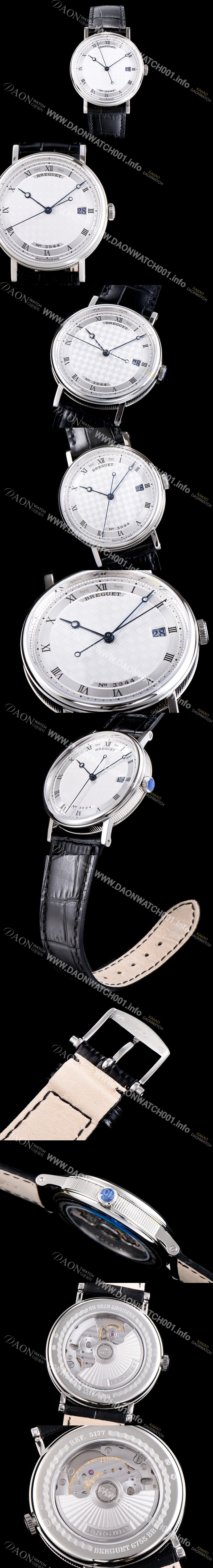 SA급 브레게 남성용 클래식 No.3944 최신버전 업그레이드형 5177BB/12/9V6 실버 텍스쳐드 다이얼 오토매틱 무브먼트 BRG0443 xx