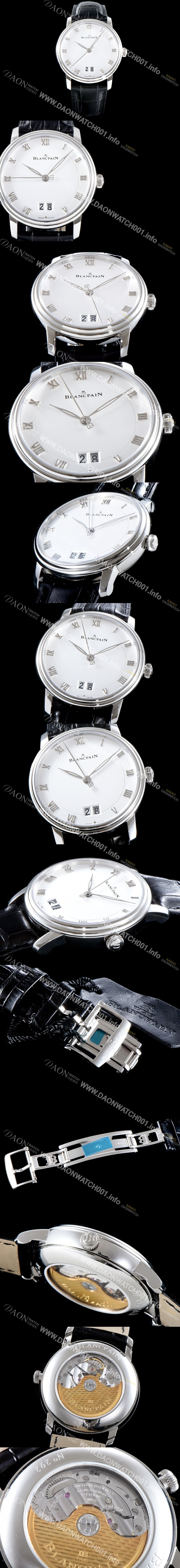 SA급 블랑팡 남성용 빌레레 6669-1127-55B 그랑데 라지 데이트 울트라 슬림 40MM UP!! 화이트 다이얼 Cal.6950 오토매틱 무브먼트 BLA4200 xx