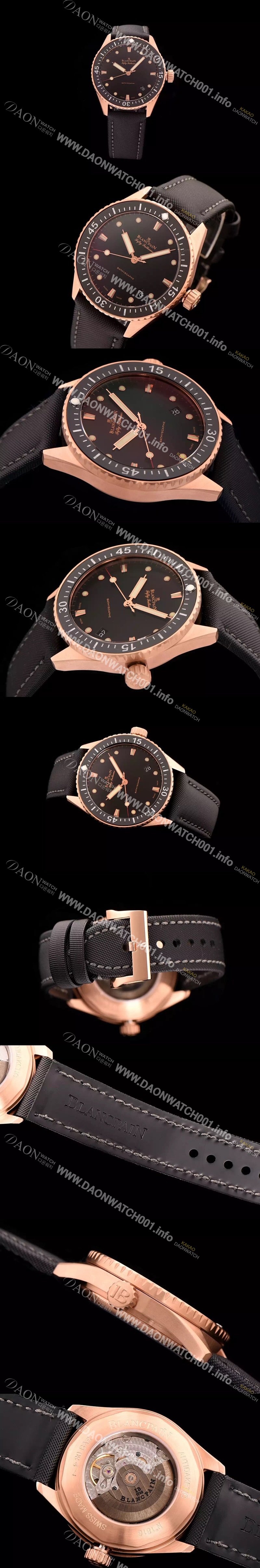 SA급 블랑팡 남성용 5000-36S30-NAB A 피프티패덤즈 다이버 블랙다이얼 BLA42040 xx