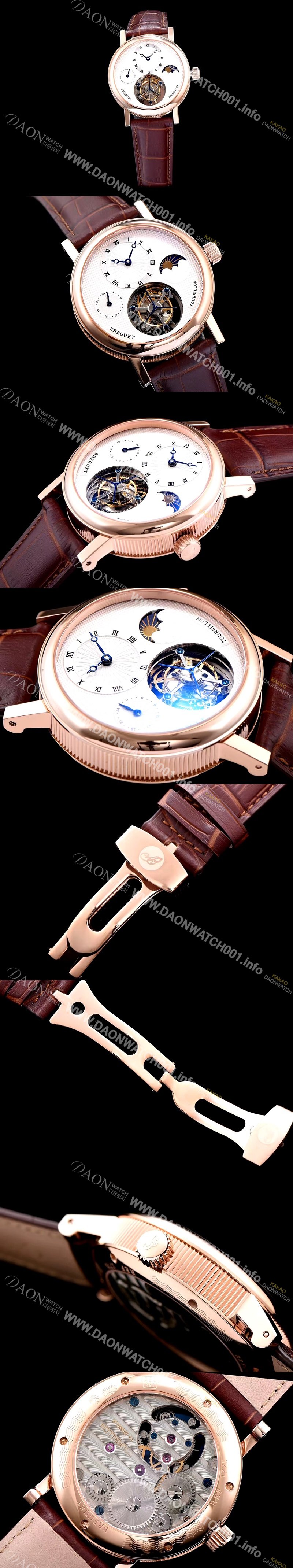 SA급 브레게 남성용 클래식 그랜드 컴플리케이션 5357PT/1B/9V6 리얼 뚜르비용 최신버전 업그레이드형!! 문페이즈 18K 로즈골드 화이트 실버 텍스쳐드 다이얼 투어빌론 탑재 무브먼 BRG0401 xx