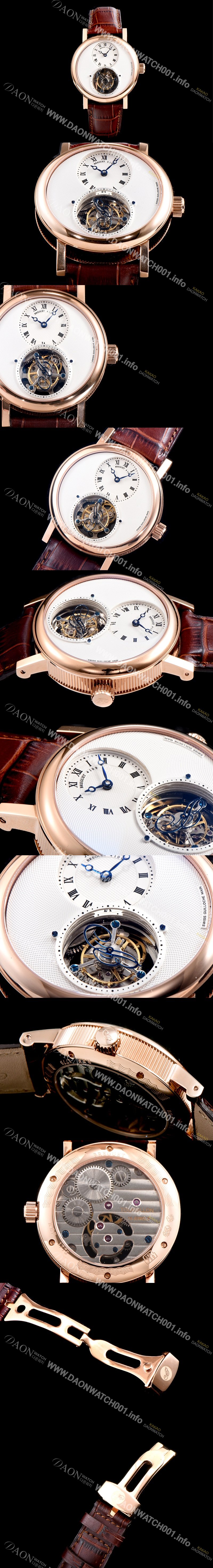 SA급 브레게 남성용 클래식 그랜드 컴플리케이션 5357BA/1B/9V6 리얼 뚜르비용 데이일워치!! 18K 로즈골드 화이트 실버 텍스쳐드 다이얼 투어빌론 탑재 무브먼 BRG0400 xx