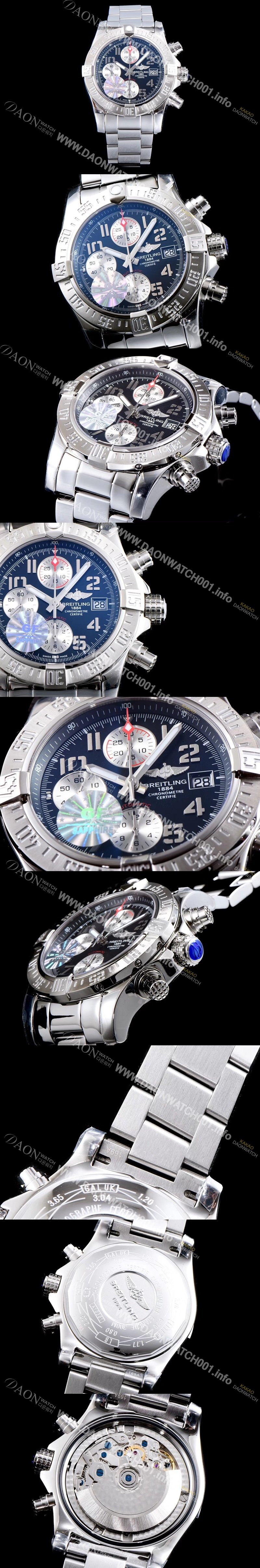 SA급 브라이틀링 남성용 A1338111|BC33|170A 스카이랜드 어벤져 크로노그래프 블랙다이얼 ETA-7750오토매틱 무브먼트 BRE0200 xx