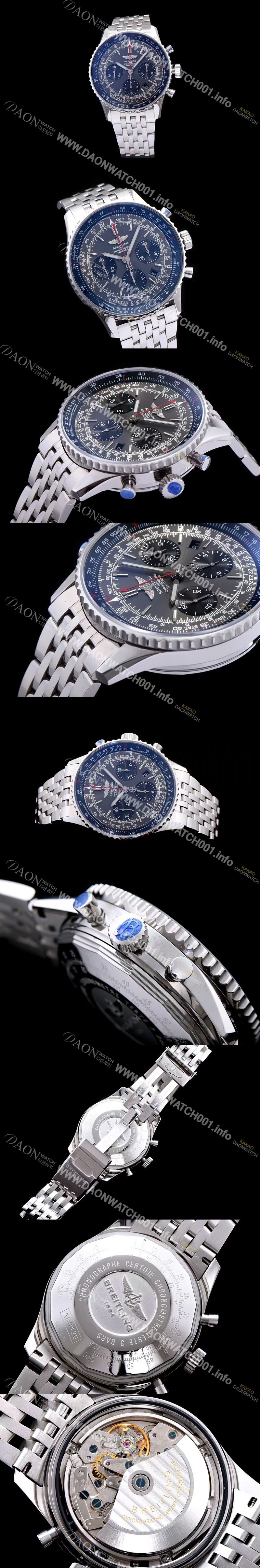 SA급 브라이틀링 남성용 네비타이머 크로노그래프 그레이 다이얼 오토매틱 무브먼트 BRE0411 xx