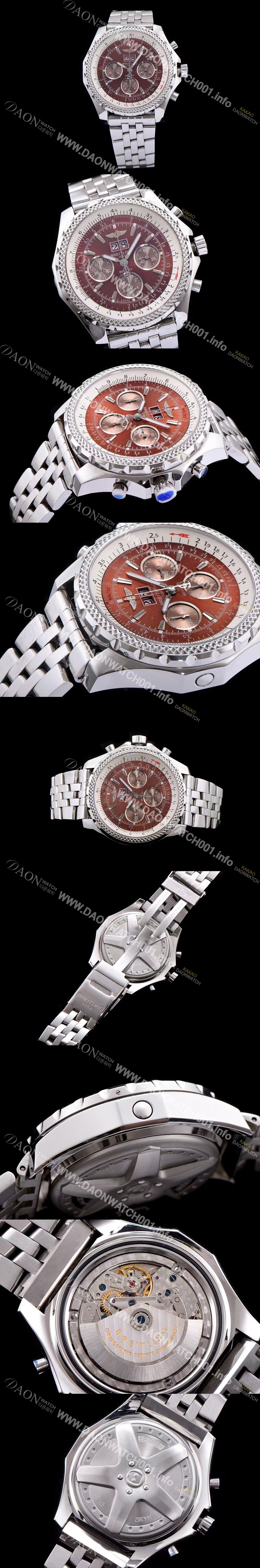 SA급 브라이틀링 남성용 밴틀리 6.75 빅데이트 브라운 다이얼 BRE0402 xx