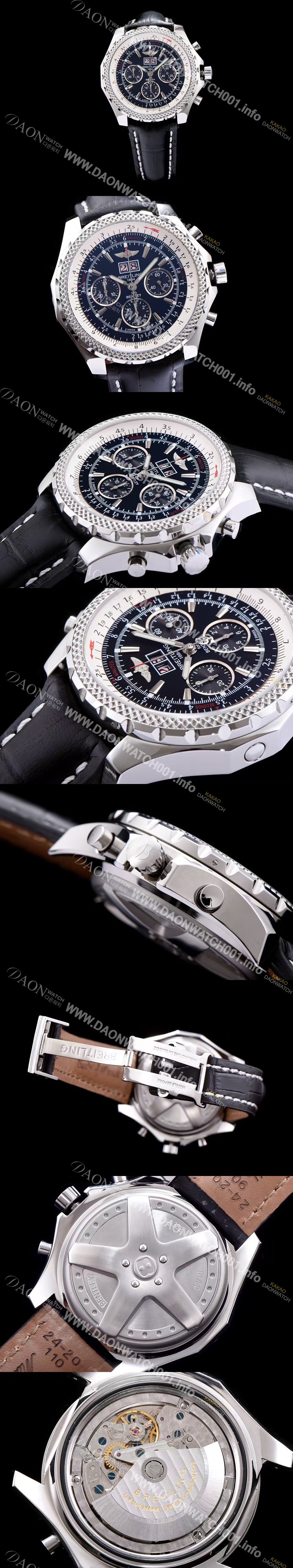 SA급 브라이틀링 남성용 밴틀리 6.75 빅데이트 블랙 다이얼 BRE0404 xx