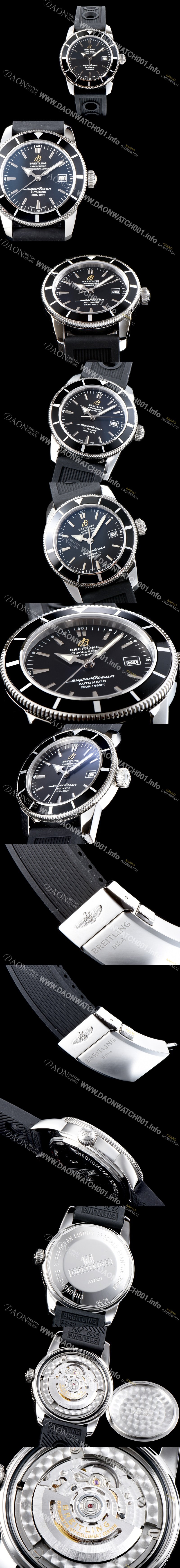 SA급 브라이틀링 남성용 데일리워치 베스트!!슈퍼오션II A1732136/BA61(Ocean Racer 헤리티지 블랙 다이얼 스위스 ETA 2824-A2 무브먼트 BRE0212 xx