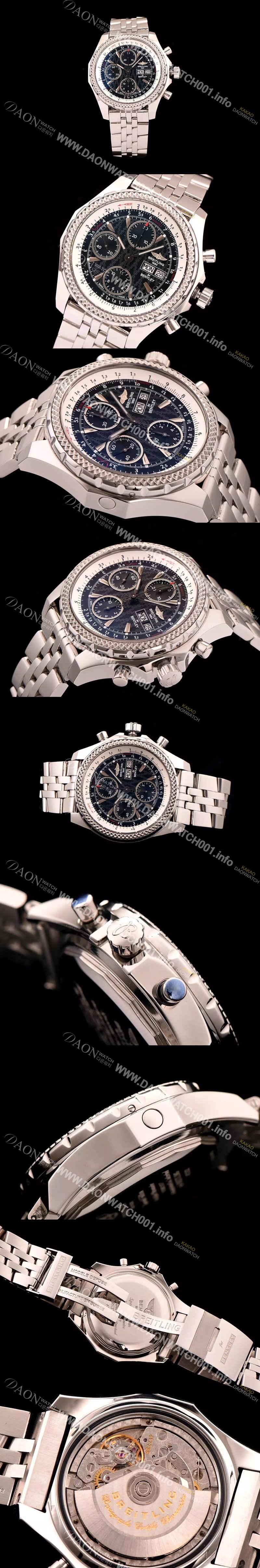 SA급 브라이틀링 남성용 벤틀리 지티2 크로노 그래프 다크블루 다이얼 BRE0410 xx